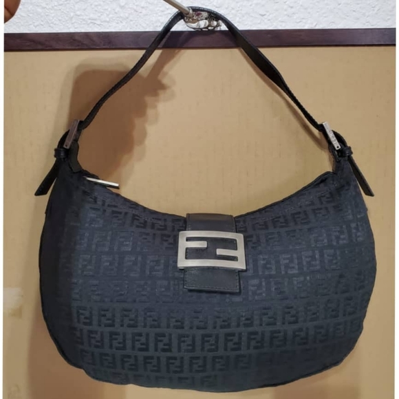 FENDI Zucchino Hobo Shoulder Bag - Picture 6 of 12